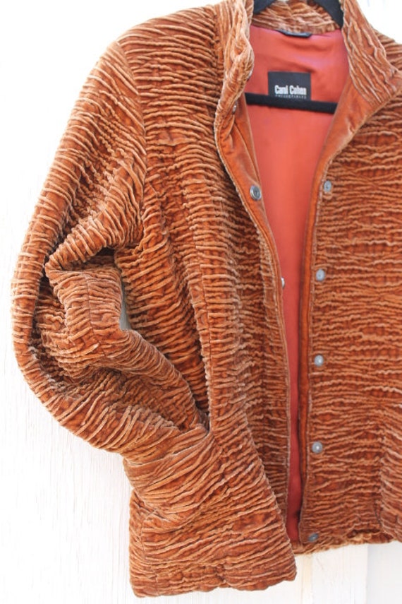 Medium Brown Velvet Vintage Jacket/Vintage Jacket… - image 2