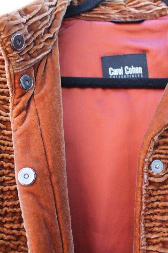 Medium Brown Velvet Vintage Jacket/Vintage Jacket… - image 4