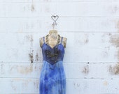 Size Small Periwinkle Blue Summertime Tie Dye Slip Dress/Fairy/Bohemian Goddess/Tie Dye DressTie Dye Clothing/Tie Dye Slip/Gothic Dress