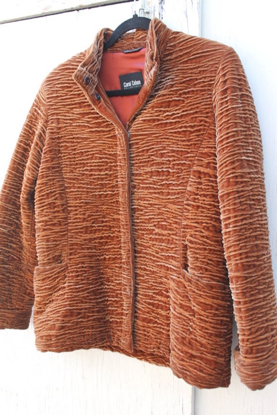 Medium Brown Velvet Vintage Jacket/Vintage Jacket… - image 6
