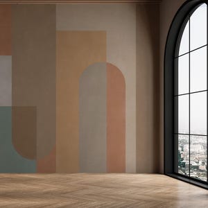 Geometric Pattern Boho Wallpaper – Peel and Stick Wall Mural