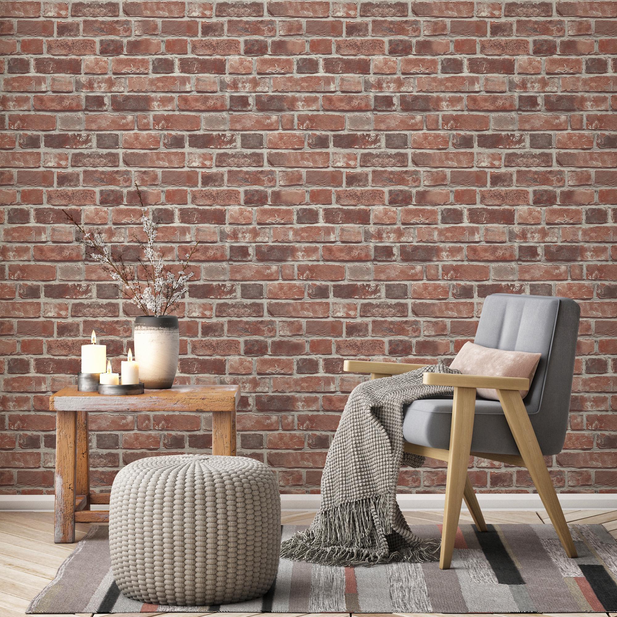 Vintage Brick Wall Mural – Removable Peel and Stick Wallpaper - Etsy