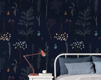 Fern Botanical Pattern Wallpaper – Peel and Stick Wall Mural