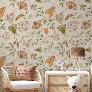 Butterfly Pattern Wallpaper – Peel and Stick Nursery Wall Mural