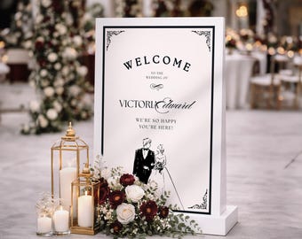 Modello Canva per cartello di benvenuto/matrimonio VICTORIA