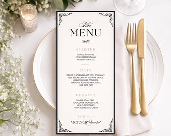Modello Canva per matrimonio/menù VICTORIA