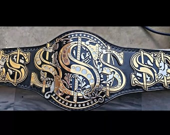 Dollar Million Title Custom Design Heavyweight Championship Wrestling Belt Durable Material Leather Strape