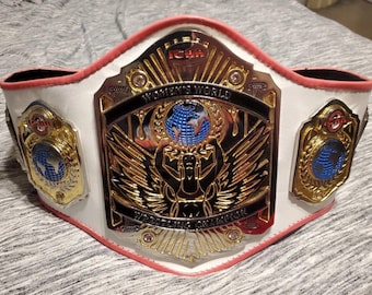 Customized Women World Title Heavyweight Championship Wrestling Belt Leather Strape Engraving Durable Material