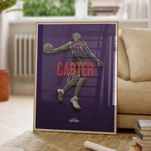 Vince Carter  Poster Download | Basketball Poster for Raptors fans | Sports Poster Gift | NBA Poster Print | Bedroom Decor Gym Wall Art