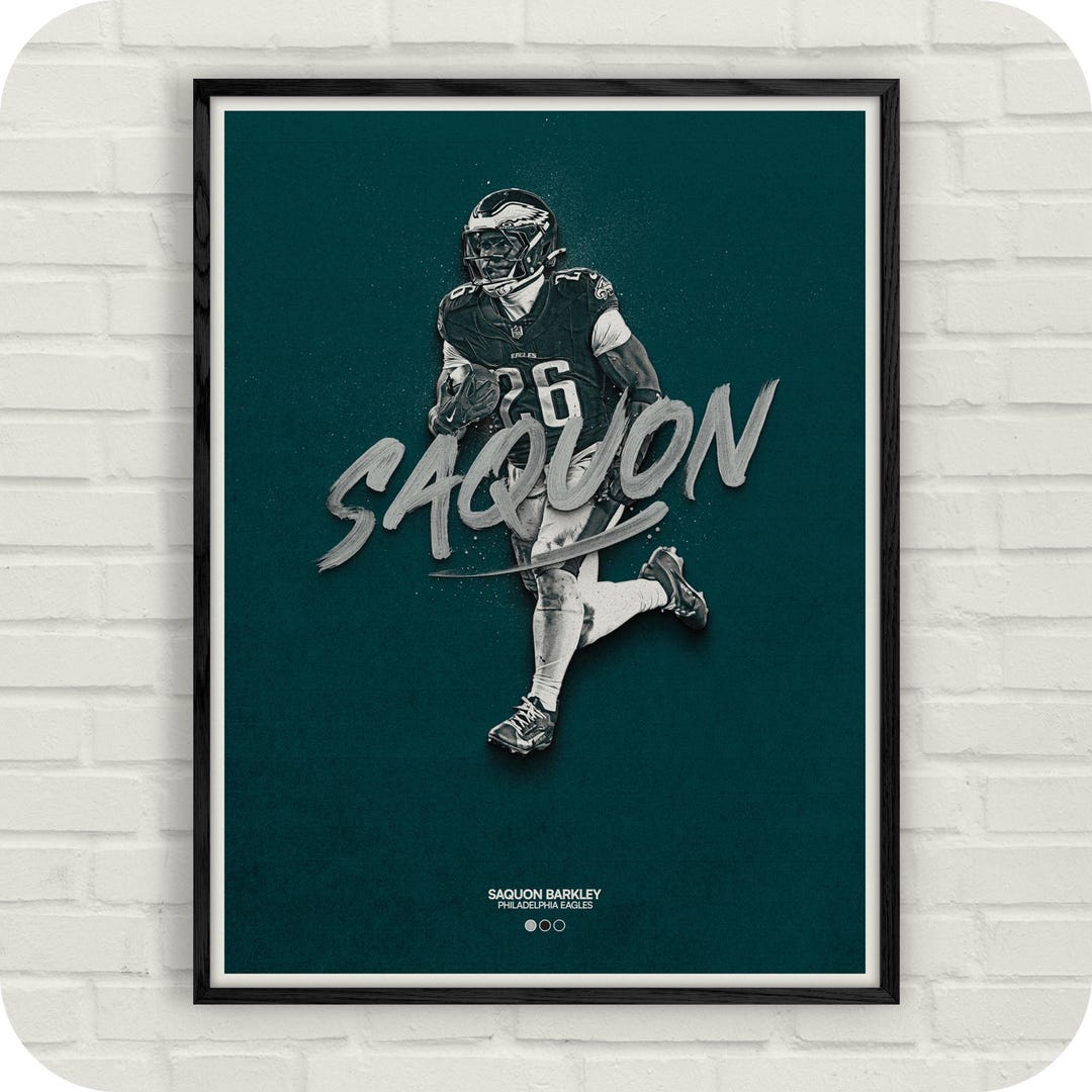 Saquon Barkley Poster, Digital Download, Philadelphia