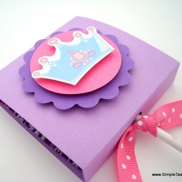 Purple Princess Lollipop Party Favors, Set of Ten