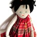 Doll Cotton doll. Handmade.Child friendly.Recycled.soft Toy.Fabric Doll.  handmade children love  Christmas gift Free Shipping