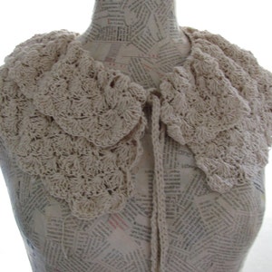 Christmas Gift Scarf for woman Unique Hand Knit Scarf for woman off white-cotton scarf gift FREE SHIPPING image 2