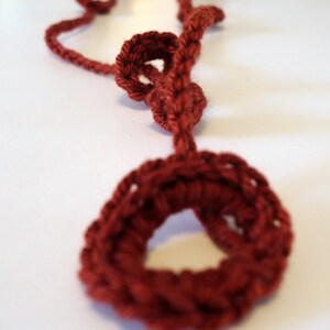 Textile jewelryRed wine Cotton.Necklace / Bracelet Christmas gift Free Shipping image 3