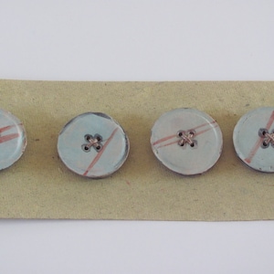 LighT  BluE  ButtoN Red  StripeS  Sewing  Fiber  Sewing & Needlecraft  Sewing