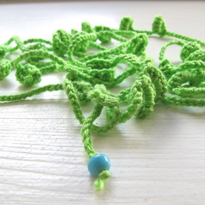 Christmas   Gift Green poison-----------100percent Cotton- necklace /bracelet