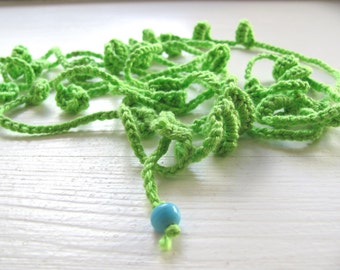 Christmas   Gift Green poison-----------100percent Cotton- necklace /bracelet