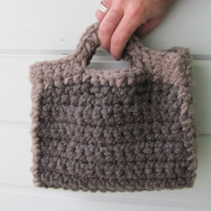 Valentines day gifts--Gray brown knitted bag------Wool------Holiday gift-- Christmas gift Free Shipping