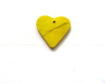 Valentine's Day Gift  Heart Ceramic Necklace. Love. gift Yellow Green Red Blue