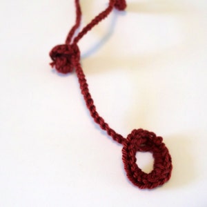 Textile jewelryRed wine Cotton.Necklace / Bracelet Christmas gift Free Shipping image 4