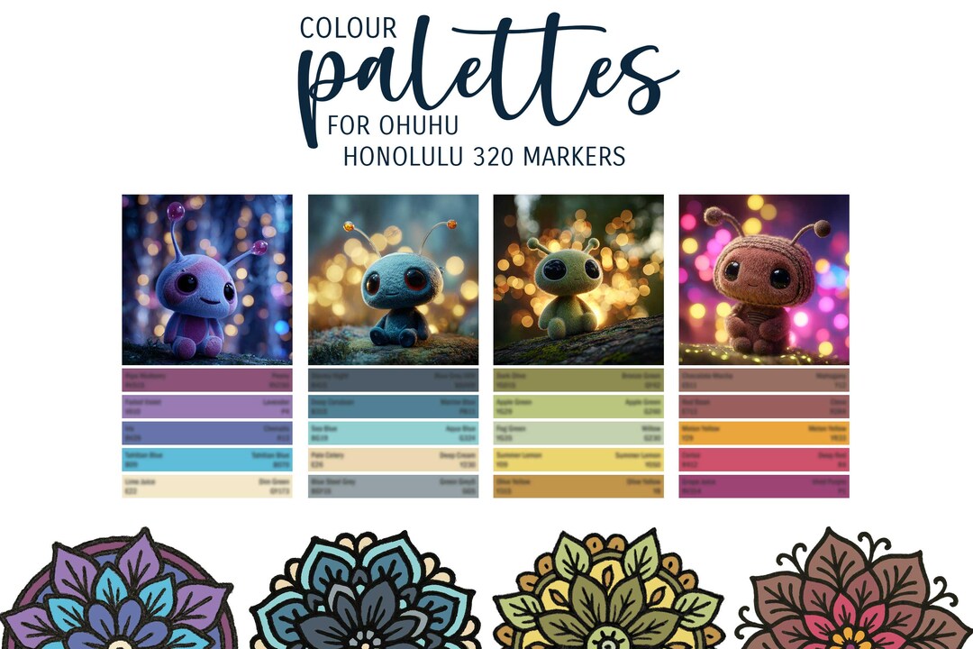 Adorable Aliens: Colour Palette for Ohuhu Honolulu 320 Markers, Alcohol ...
