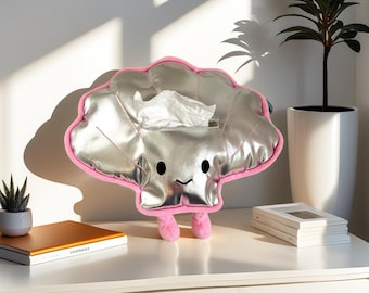Shell-Shaped Tissue Box Cover, Tissue Holder, Tissue Dispenser, Napkin Holder,Living Room Tissue Box, Car Tissue Holder, Creative Home Decor