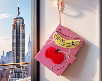 Cartoon fruit passport holder,Cute passport holder,Passport wallet,Passport cover,Travel wallet,Travel essentials,gift for women,Travel gift