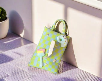 Hanging Tissue Box, Car Tissue Holder, Fabric Tissue Dispenser,Napkin Holder,Living Room Tissue Box, Green Tissue Holder,Creative Home Decor