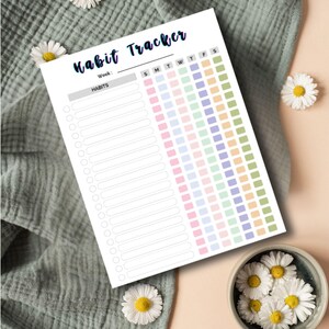 Editable Weekly Habit Tracker: Printable Goal Planner (digital Download ...