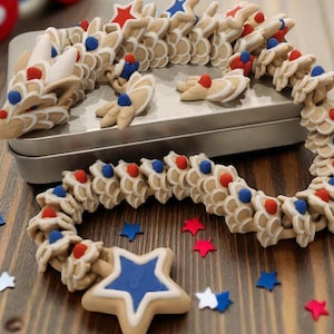 Star Cookie Dragon | 3D Printed Red, White & Blue Articulated Fidget