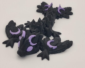 Little Lunar Dragon | Articulated 3D Printed Moonlit Dragon