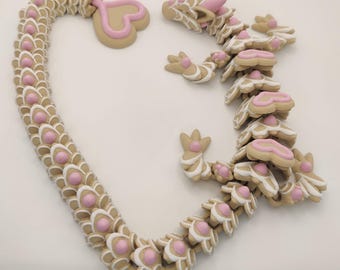 Sugar Cookie Dragon – Articulated 3D Printed Flexi Dragon, Fantasy Cookie-Inspired Fidget Toy