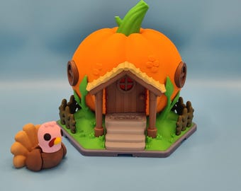 Pumpkin House Playset – 3D Printed Fall Cottage Décor