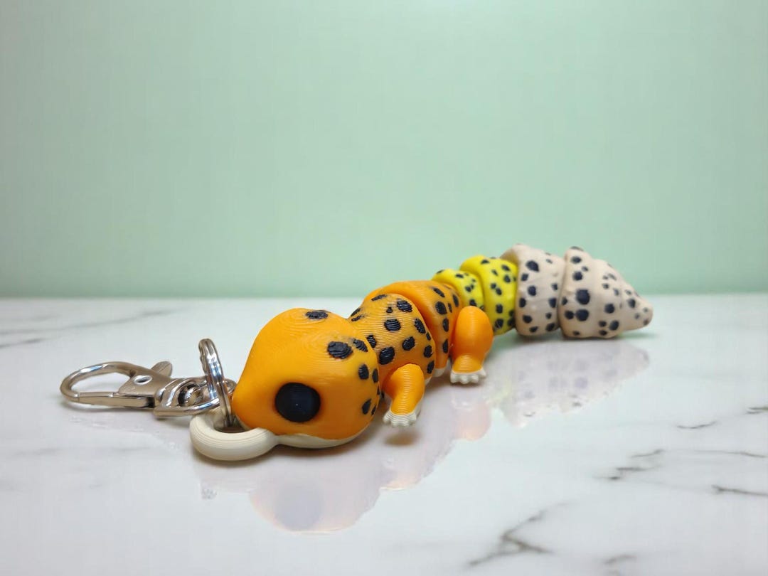 Cute 3D Printed Gecko Keychain – Lizard Reptile Charm – Animal Lover ...