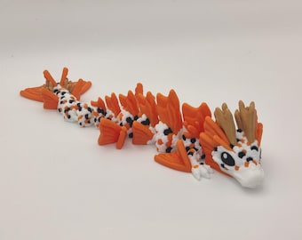 Baby Koi Dragon,  Articulating Dragon, 3D Printed Fidget Toy