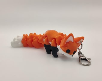 Adorable 3D Printed Fox Keychain – Articulated, Fidget-Friendly