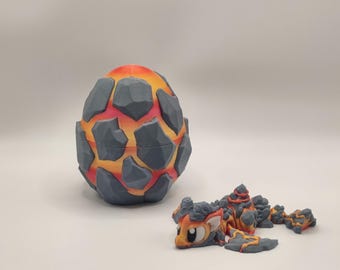 Lava Mini Dragon & Egg | Fire Dragon | Cute Fantasy Dragon Gift