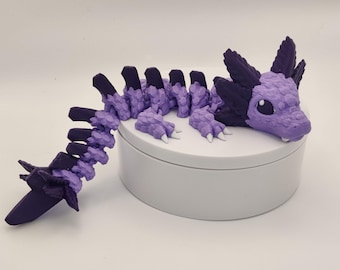 Baby Axolotl Dragon, Sea Dragon, Articulating Dragon, 3D Printed Fidget Toy