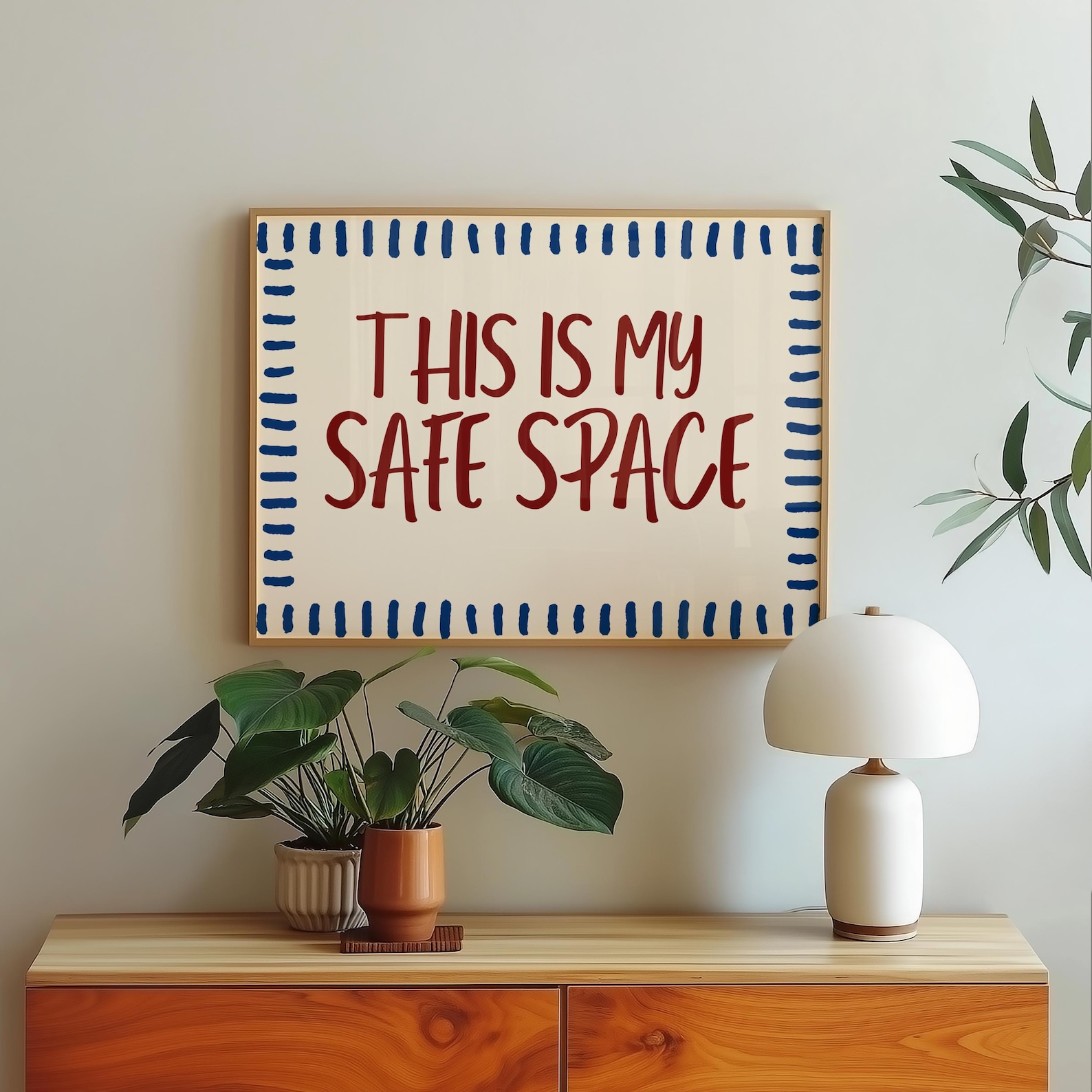 This is My Safe Space - Motivational Wall Art, Mental Health Decor ...