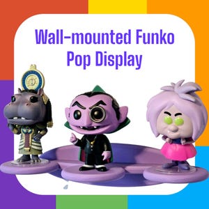 Wall-Mountable Funko Pop Display Stand – Floating Shelf for Collectibles & Vinyl Figures – Holds 3 Standard Size Funko Pops