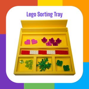 Brick Sorting Tray with Instruction Book Slot – Compatible with LEGO Sets – Build Station Organizer – Toy Construction Gift for Builders