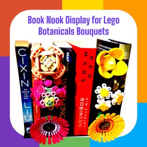3D-Printed Book Nook Display for LEGO Botanical Flowers – Shelf Decor for LEGO Bouquet Sets | Booknook | Shelf Decor | Floral