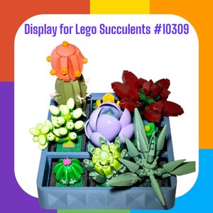Display for LEGO Succulents (Set #10309) – Sleek One-Piece Stand with Geometric Design | Lego Flowers Botanicals | Home Decor | Office Decor