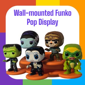 Wall-Mountable Funko Pop Display Stand – Floating Shelf for Collectibles & Vinyl Figures – Holds 5 Standard Size Funko Pops