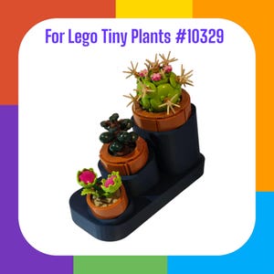 3D-Printed Display for LEGO Icons Tiny Plants Set #10329 – Book Nook | Versatile Shelf and Decor Stand