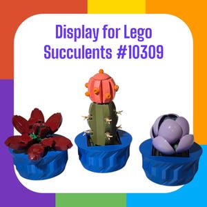 Geometric Pots for LEGO Succulents (Item #10309) – Set of 3 | Modern Planters for LEGO Plants | Botanicals | Floral | Home Decor | Lego Pots