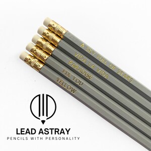 COLDPLAY SET - Hand-Stamped PERSONALISED Pencils