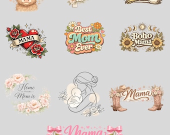Mother’s Day Mama SVG Bundle | Boho Western Floral Designs (Digital Download)