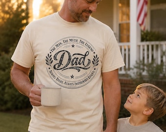 Vintage Dad Typography T-Shirt, Retro Family Graphic Tee
