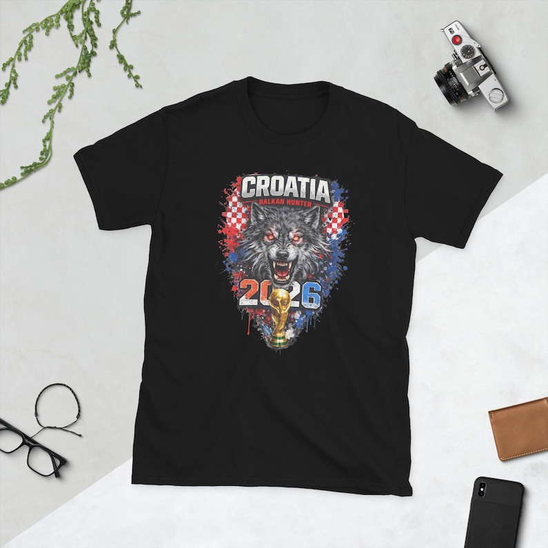 Croatia Balkan Hunter Shirt Wolf Soccer Fan Tee Croatia Football 2026 World Cup Supporter Gift for Men Women